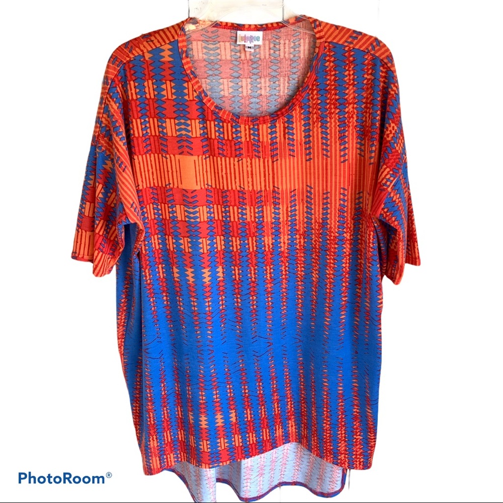 LuLaRoe Irma Top Geometric Pattern Sz M/12-14